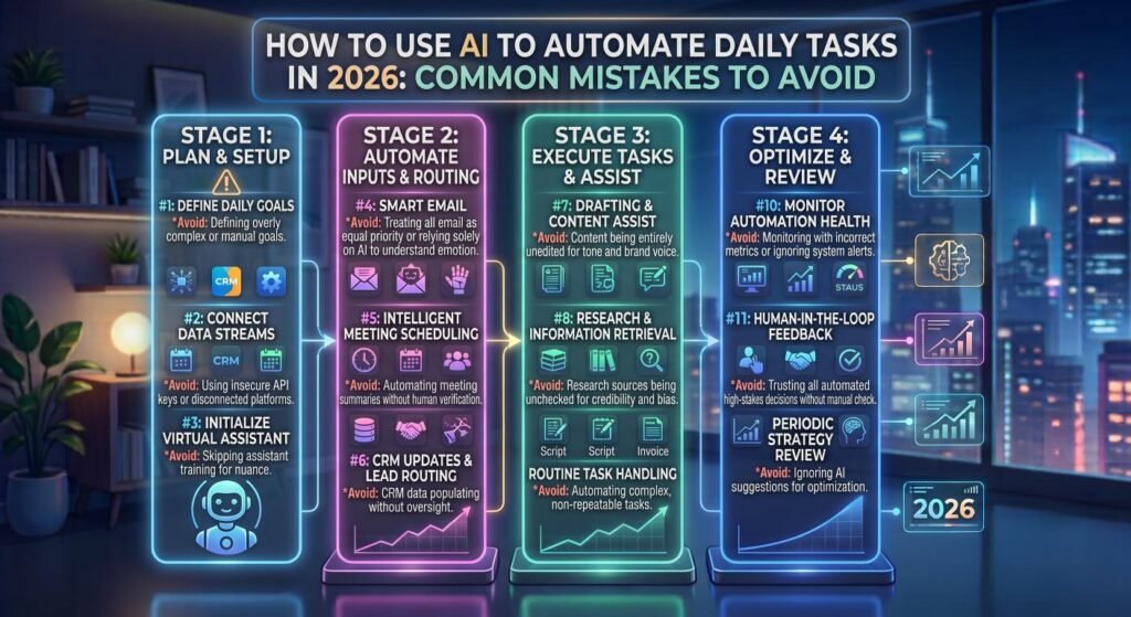 Common Mistakes to Avoid
How to Use AI to Automate Daily Tasks in 2026 (Step-by-Step Guide)